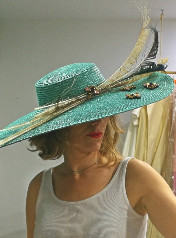 Pamela verde con abejas