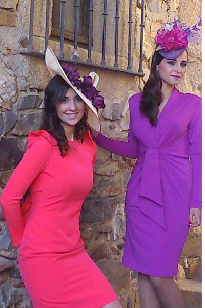 Stiletto morado y rosa