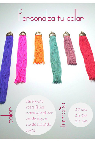 Pack Regalo de Collar con borlones de colores - Imagen 3