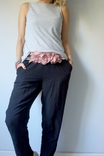 Cinturón de flores gasa