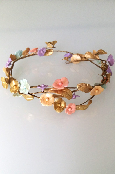 Thin crown of pastel colors