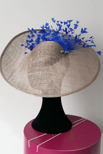 Pamela inclinada gris y azul klein - Imagen 3