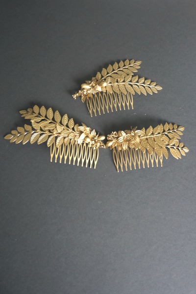 Peinas de hojas doradas - Imagen 4