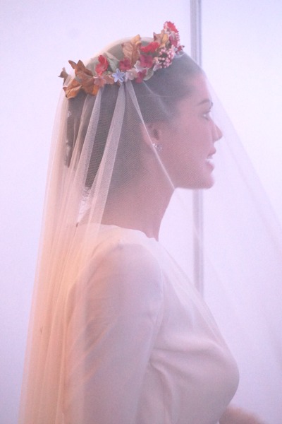 Tiara de porcelana de colores