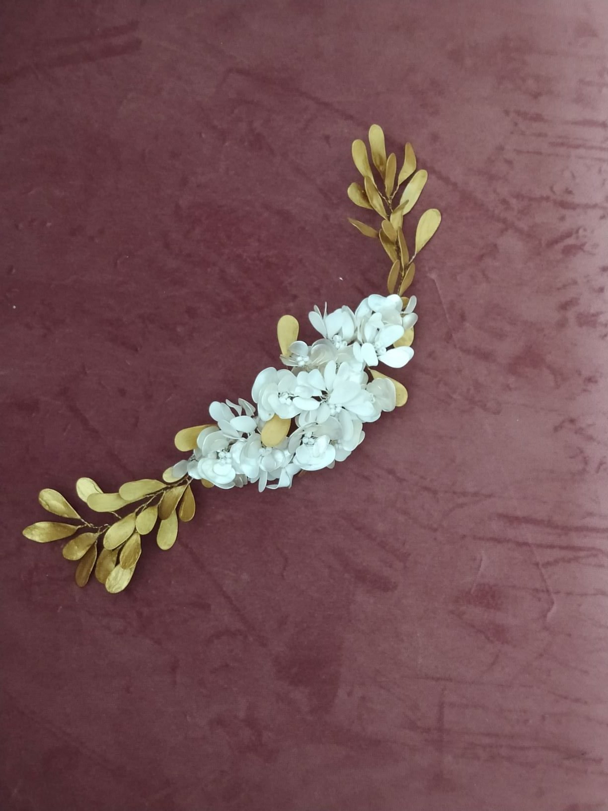 Tocado de flores de esmalte - Imagen 2