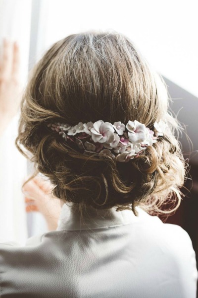 Flores blanco y rosa