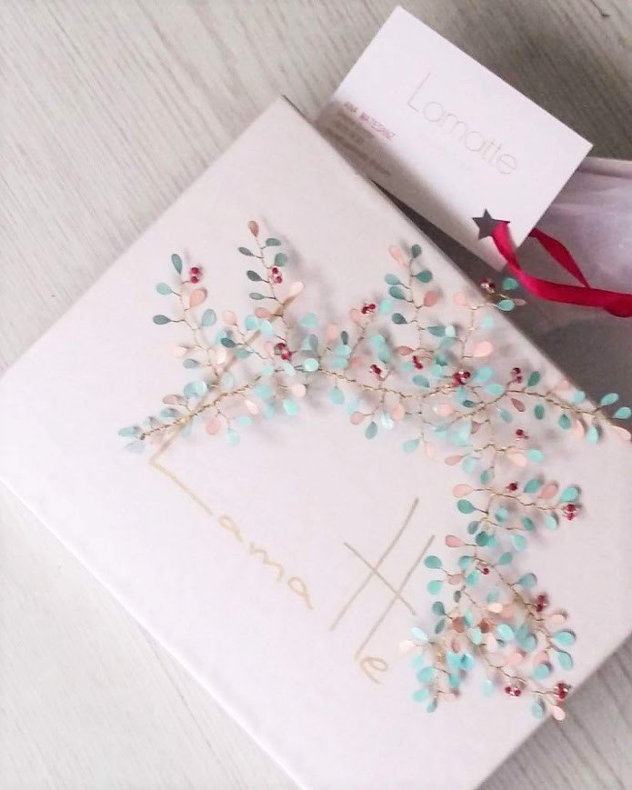 Tocado esmalte verde agua