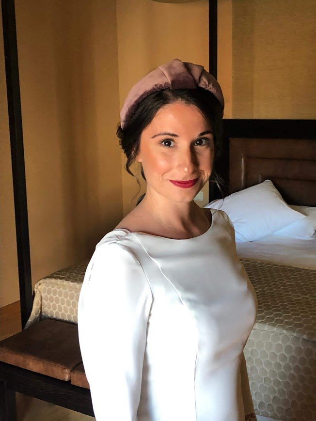 Diadema de terciopelo vintage